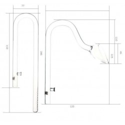 Skleněný nátok a výtok BLAU 18 mm